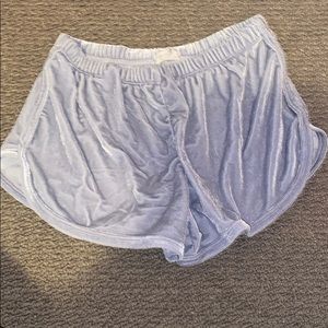 Blue velvet brandy shorts